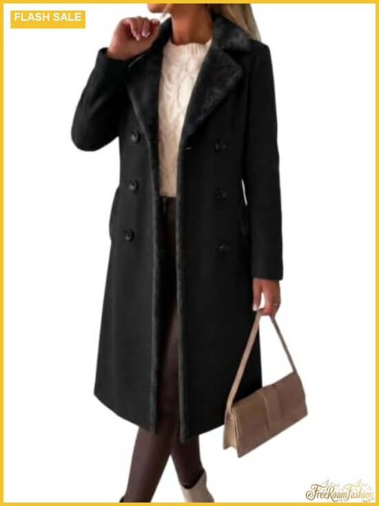 Jackets & Blazers - Wool Peacoat Double Breasted Long Winter Coat